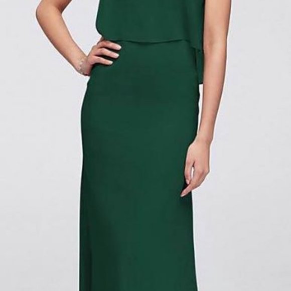 NEW Never Worn Chiffon Sheath Formal Dress - Picture 2 of 8